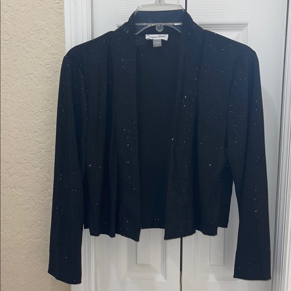 Elegant Black Calvin Klein cardigan Women's Jacket w/BLING